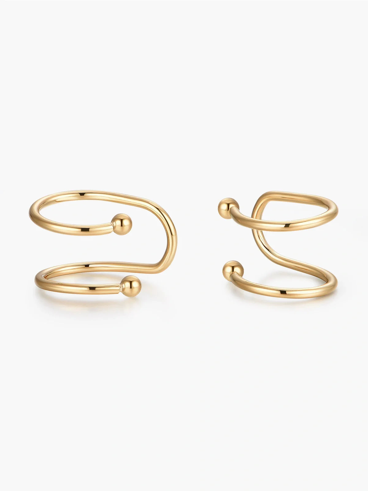Boucles d’oreilles doubles sans piercing