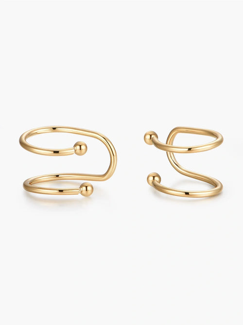 Boucles d’oreilles doubles sans piercing