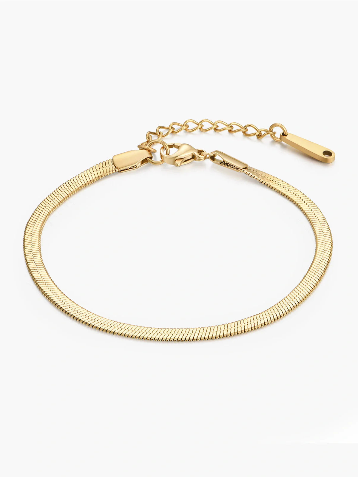 Bracelet chaîne plate minimaliste